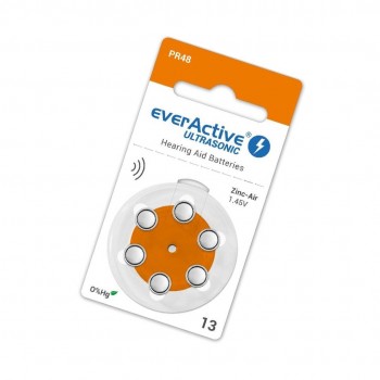 Everactive Ultrasonic 13 PR48 6BL klausos baterijos 6 vnt. Everactive Ultrasonic 13 PR48 6BL klausos baterijos 6 vnt.